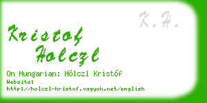 kristof holczl business card